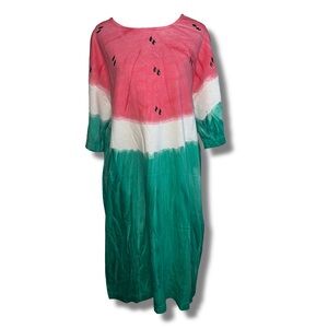 Vintage Tie-Dyed Watermelon Tshirt Dress